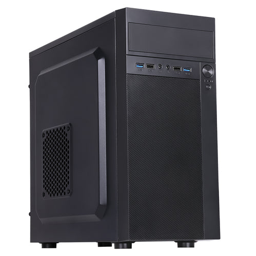 ITEK CASE THEON - MID TOWER, MATX, PSU 500W,  2XUSB3, FULL BLACK