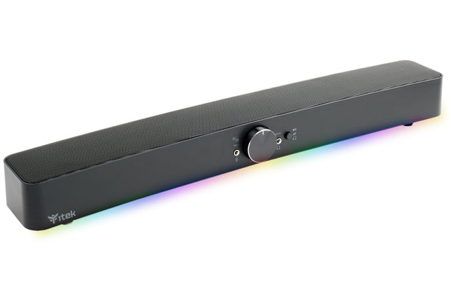 ITEK GAMING SOUNDBAR, RGB, BLUETOOTH, JACK 2x3.5mm, USCITA MIC E CUFFIE