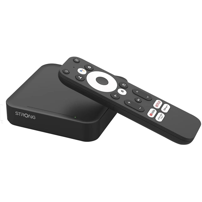 STRONG BOX GOOGLE PER ANDROID TV 4K UHD 12V REMOTE CONTROL NERO