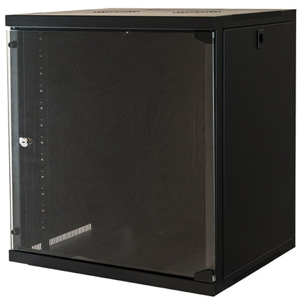 LINK ARMADIO RACK 19&#34; 12 UNITA DA MURO PER RETI (A)620 X (L)540 X (P) 450 MM COLORE NERO PORTA VETR