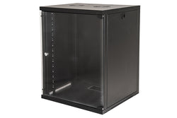 LINK ARMADIO RACK 19 15 UNITA DA MURO (A)750X (L)540 X PROFONDITA 600 MM. COLORE NERO PORTA VETRO