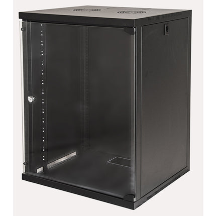 LINK ARMADIO RACK 19&#34; 15 UNITA DA MURO PER RETI (A)750 X (L)540 X (P) 450 MM COLORE NERO PORTA VETR