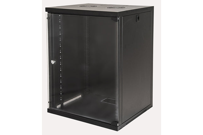 LINK ARMADIO RACK 19&#34; 15 UNITA DA MURO PER RETI (A)750 X (L)540 X (P) 450 MM COLORE NERO PORTA VETR