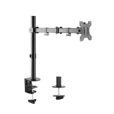 LINK BRACCIO SUPPORTO DA TAVOLO CON MORSA A DUE SNODI PER VIDEO 13-32&#34; FINO A 8 KG