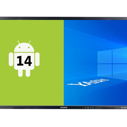 YASHI DISPLAY TOUCH INTERATTIVO 75 16:9 550 CDM 4K UHD 40 TOCCHI, 8GB RAM/128 GB, ANDROID 14, GOOGLE