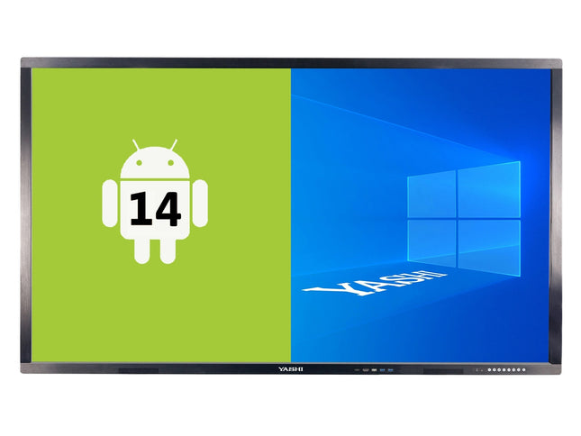 YASHI DISPLAY TOUCH INTERATTIVO 75 16:9 550 CDM 4K UHD 40 TOCCHI, 8GB RAM/128 GB, ANDROID 14, GOOGLE