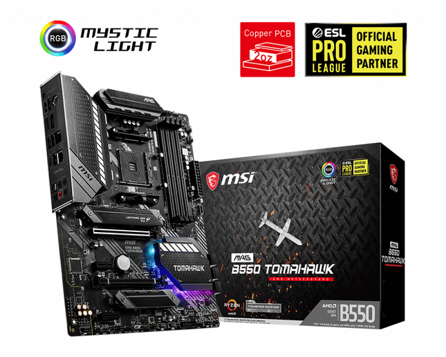 MSI MB AMD B550, MAG B550 TOMAHAWK, AM4 4DDR4, 2M2, SATA3