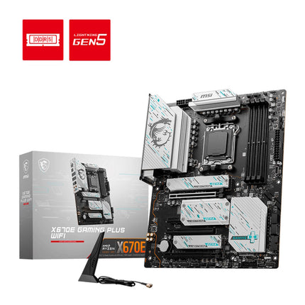 MSI MB X670, X670E GAMING PLUS, AM5,4DDR5,3PCI-Ex16,1PCI-Ex1,4M.2,4SATA3,1USB3.2Gen