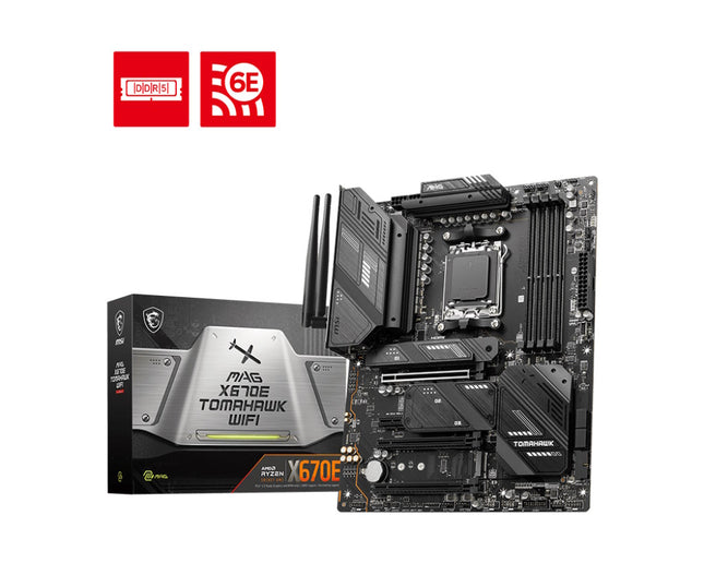 MSI MB AMD X670, X670-E GAMING TOMAHAWK AM5 4DDR5,3PCI-Ex16,1PCI-Ex1,4M.2,4SATA3,1USB3.2Gen2x2,4USB3