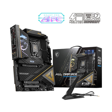 MSI MB MEG Z890 ACE GAMING, STD MEG Z890 ACE,Z890,LGA1851,4DDR5, 3PCI-EX16,5M.2, 2TBT4,1USB3.2 GEN2X