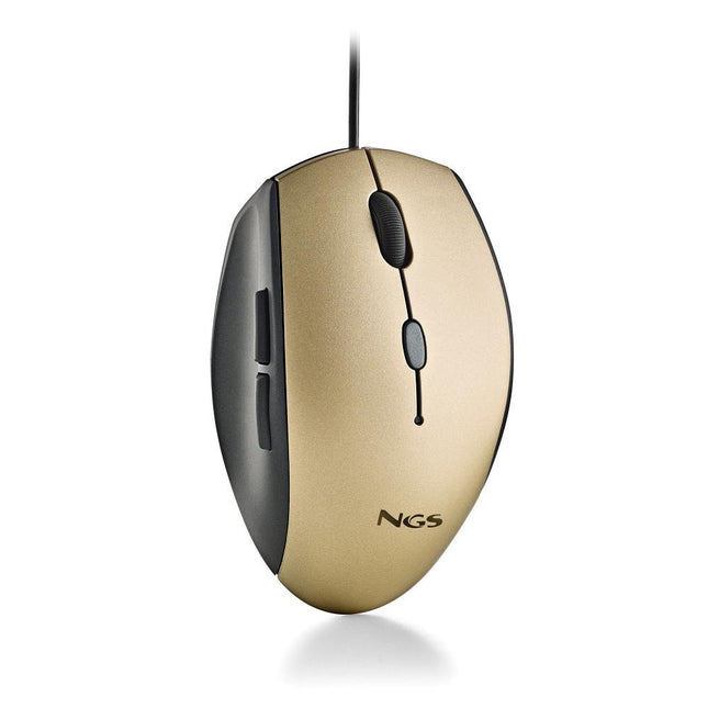 NGS MOUSE ERGONOMICO CON FILO E BOTTONI SILENZIOSI TYPE C GOLD