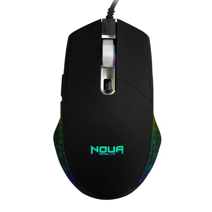 NOUA MOUSE GAMING NEON R USB NERO LED CON ROTELLA SCORRIMENTO