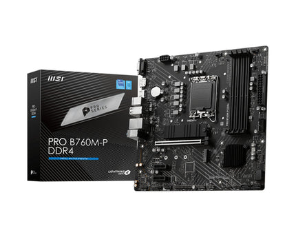 MSI MB B760, PRO B760M-P DDR4, LGA 1700, 4DDR4, 1PCI-Ex16, 2PCI-Ex1, 2M.2, 4SATA3, MATX