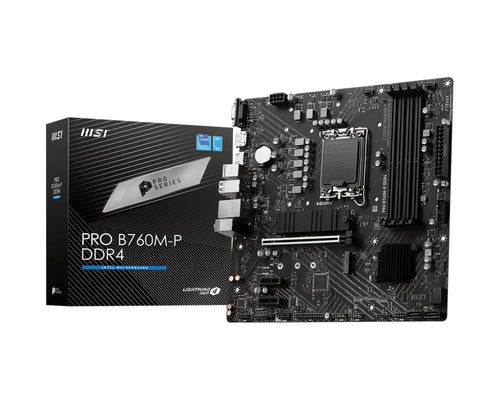 MSI MB B760, PRO B760M-P DDR4, LGA 1700, 4DDR4, 1PCI-Ex16, 2PCI-Ex1, 2M.2, 4SATA3, MATX