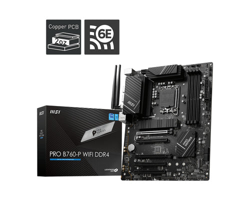 MSI MB B760, PRO B760-P WIFI DDR4, LGA 1700, 4DDR4, 5PCI-Ex16, 3M.2, 4SATA3.0