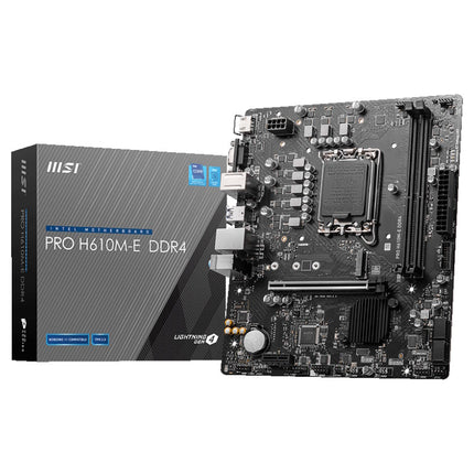 MSI MB H610, PRO H610M-E DDR5, LGA 1700, 2DD54, 1PCI-EX16,1PCI-EX1,1M.2 GEN4,4SATA3.0,4USB3.2GEN1,8U