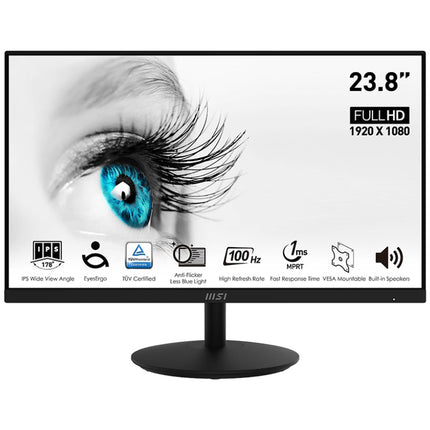 MSI MONITOR 23,8 LED IPS 16:9 FHD 1MS 300 CDM, VGA/DP/HDMI, MULTIMEDIALE