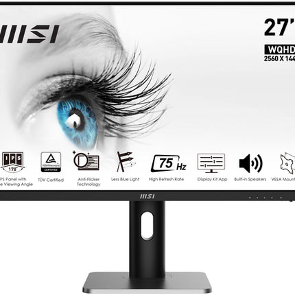 MSI MONITOR 27 LED IPS 16:9 WQHD 4MS 250 CDM, PIVOT, DP/HDMI, MULTIMEDIALE