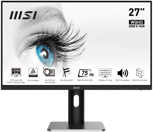 MSI MONITOR 27 LED IPS 16:9 WQHD 4MS 250 CDM, PIVOT, DP/HDMI, MULTIMEDIALE