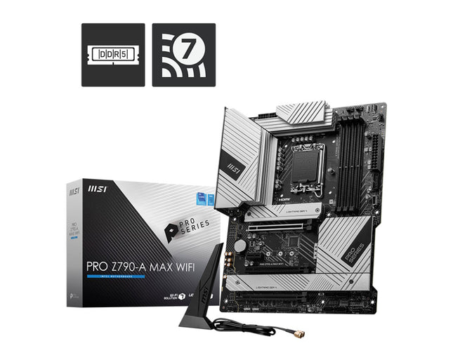 MSI MB Z790, PRO Z790-A MAX WIFI, LGA 1700, 4DDR5, 3PCIEx16, 1PCIEx1, 4M.2, 6SATA3