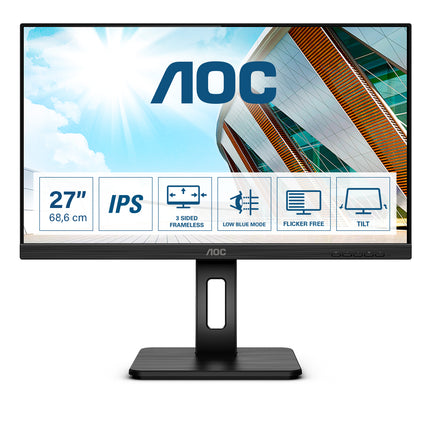 AOC MONITOR 27 LED IPS QHD 16:9 4MS 300 CDM, PIVOT, VGA/DP/HDMI, MULTIMEDIALE