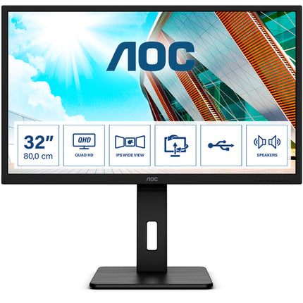 AOC MONITOR 31,5 LED IPS 16:9 2K QHD 250 CDM, USB-C, DP/HDMI, PIVOT, MULTIMEDIALE