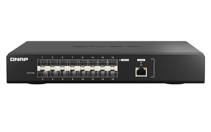 QNAP SWITCH - QSW-M5216-1T, 1 PORT 10GBE RJ45, 16 PORTS GBE SFP28, WEB MANAGED SWITCH, RACKMOUNT DES