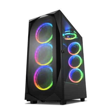 SHARKOON CASE REV300 FULL-TOWER, SIDE GLASS - BLACK