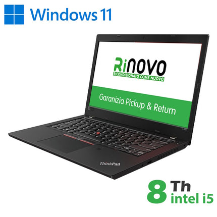 RINOVO LENOVO NB REFURBISHED THINKPAD L480 I5-8X00 DDR4 8GB SSD 240GB W11P 14 NO DVD 1Y