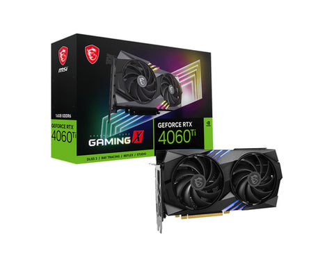 MSI VGA GEFORCE RTX 4060 TI, RTX 4060 Ti GAMING X 16G, 16GB GDDR6X, DP*3/HDMI, ATX, TWIN FROZR, OC