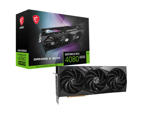 MSI VGA GEFORCE RTX 4080 SUPER, RTX 4080 SUPER 16G GAMING X SLIM, 16GB GDDR6X, DP*2/HDMI*2, ATX, TRI