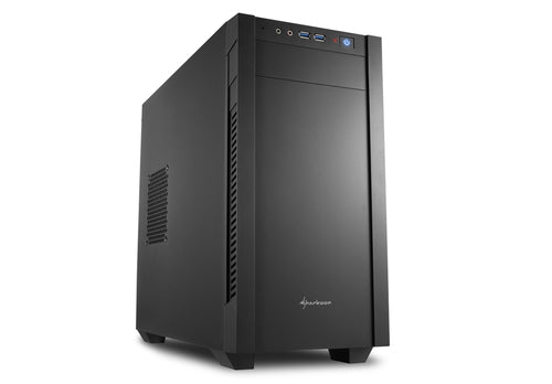 SHARKOON CASE S1000 MINI TOWER MICRO-ATX/MINI ITX, 4 SLOT, 2XUSB 3,0, 1X120 FRON 1X120 REAR, COLORE NERO