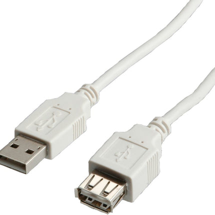 STANDARD CAVO USB2.0 CABLE, A-A, M/F, BEIGE, 3M