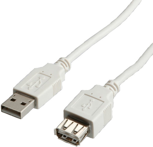 STANDARD CAVO USB2.0 CABLE, A-A, M/F, BEIGE, 3M