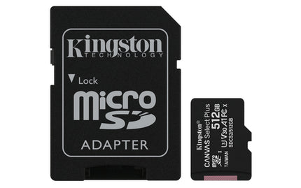 KINGSTON MICRO SDHC 512GB CANVAS SELECT 80R CL10 UHS-I CON ADATTATORE SD