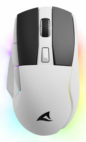 SHARKOON MOUSE SKILLER SGM50 BIANCO CABLATO E WIRELESS, 6400 DPI