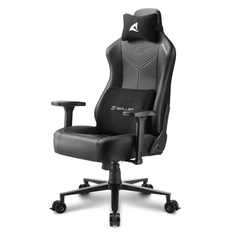 SHARKOON SEDIA GAMING SGS30 IN PELLE SINTETICA SEDUTA E SCHIENALE IMBOTTITO NERO E BIANCO