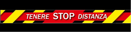 GOUP SOLUTIONS STICKER DA TERRA STOP,TENERE DISTANZA A MANTIENI LA DISTANZA