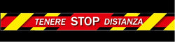 GOUP SOLUTIONS STICKER DA TERRA STOP,TENERE DISTANZA A MANTIENI LA DISTANZA