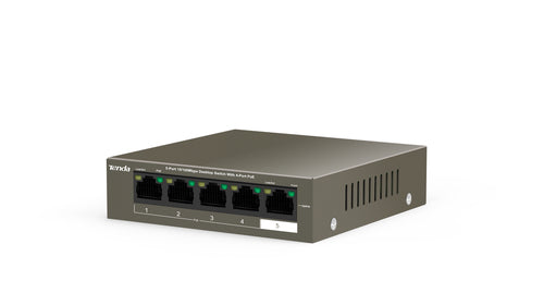 TENDA SWITCH 5-PORT 10/100Mbps DESKTOP WITH 4-Port PoE