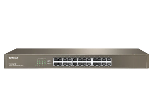 TENDA SWITCH 24 PORTE GIGABIT 10/100/1000, CAPACITA SWITCHING 48GBPS, PROTEZIONE FULMINI 6KV