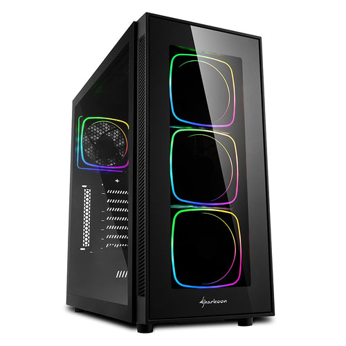 SHARKOON CASE TG6 RGB, ATX, 7 SLOTS EXPANSION, 3 USB 3.0, 2 USB 2.0, DRIVE BAY DA 2,5&#34;/3,5