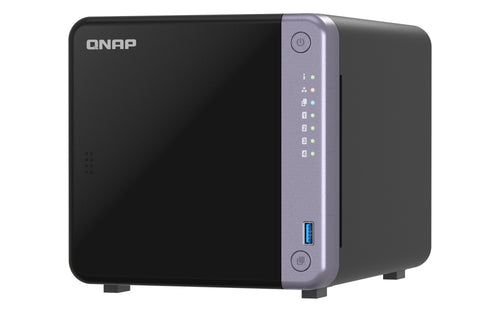 QNAP NAS - 4-BAY 3.5&#34; DESKTOP NAS, AL524 4C 2.0GHZ, 4GB DDR4 RAM (MAX 16GB), 1 X 10GBE SFP+, 2 X 2.5