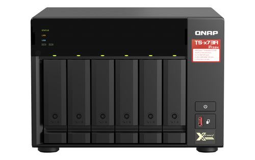 QNAP NAS TOWER 6BAY 2.5&#34;/3.5&#34; SSD/HDD SATA, AMD RYZEN V1500B 2.2GHZ 4CORE 2.0GHz, 8GB SODIMM