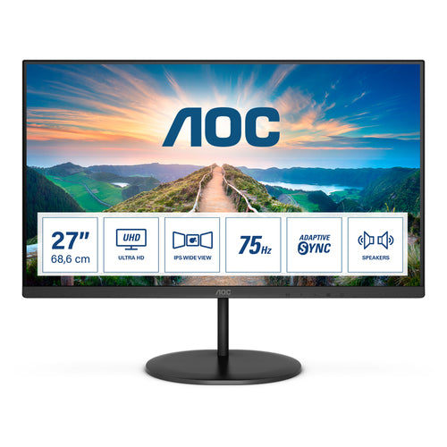 AOC MONITOR 27 LED IPS 16:9 4K UHD 350 CDM, DP/HDMI, MULTIMEDIALE