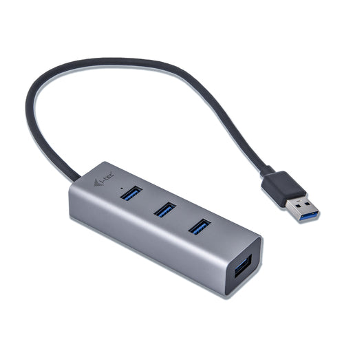 I-TEC CAVO USB 3.0 METAL PASS HUB 4 PORT WITHOUT POWER ADAPTER FOR NOTEBOOK ULTRABOOK TABLET PC WINDOWS AND MAC OS