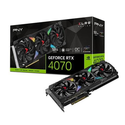 PNY VGA GEFORCE RTX 4070 SUPER,  RTX 4070 SUPER 12GB XLR8 GAMING VERTO TRIPLE FAN OC DLSS 3