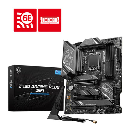 MSI MB Z790, Z790 GAMING PLUS WIFI, LGA 1700, 4DDR5, 3PCI-Ex16, 1PCI-Ex1, 4M.2