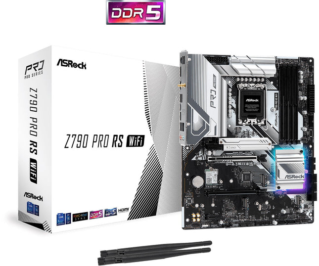 ASROCK MB Z790, Z790 PRO RS WIFI, LGA 1700, 4DDR5, DP/HDMI/eDP, ATX